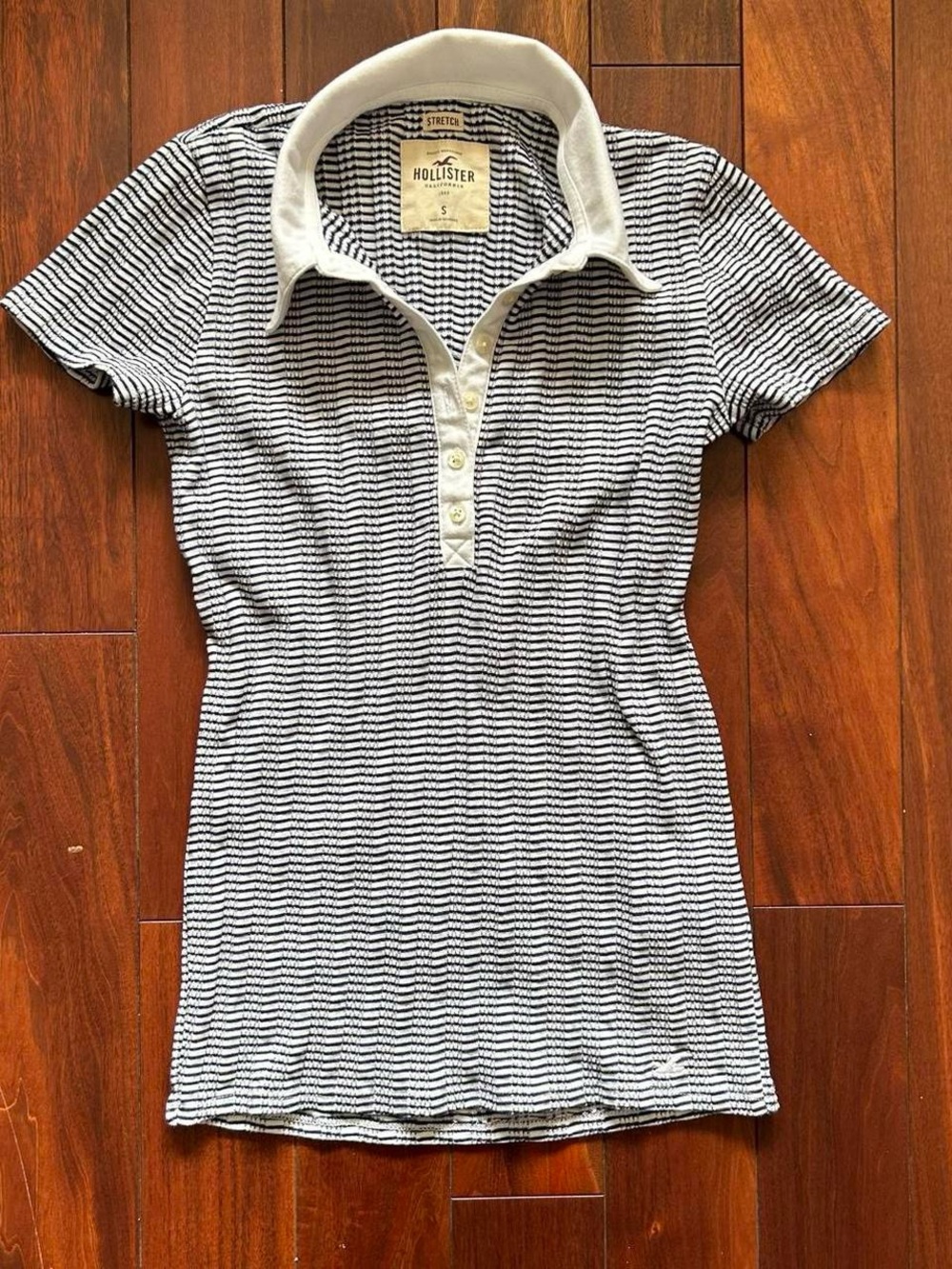 Hollister Striped Polo Top